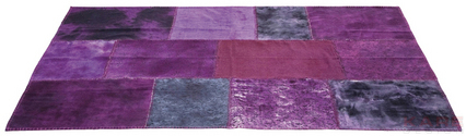 Carpet Patchwork Velvet Purple 170x240cm
