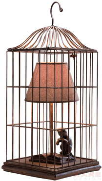 Table Lamp Cats Cage