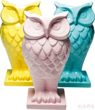 Vase Owl Pastel Assorted