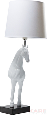 Table Lamp Standing Horse White