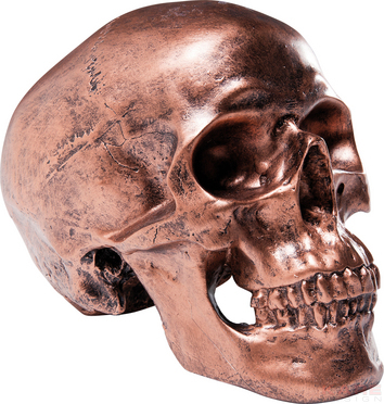 Money Box Skull Copper Antique
