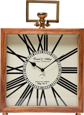 Table Clock Grandfather Wood 45cm