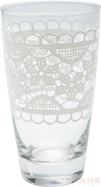 Long Drink Glass Lace white