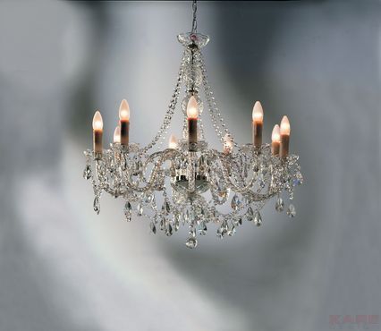 Pendant Lamp Gioiello Crystal Clear 9-Branched
