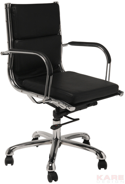 Office Chair Relax Leather Black