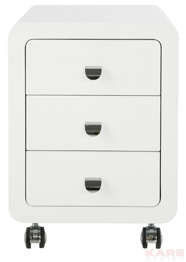White Club Storage Container 3 Drawers