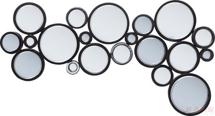 Mirror Circle Black 120x70cm