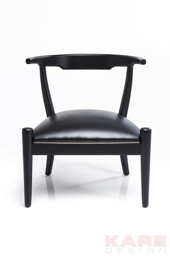 Arm Chair Bow Black
