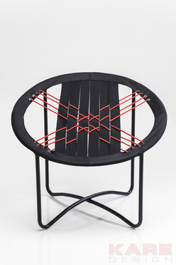 Arm Chair Bungee Black Red