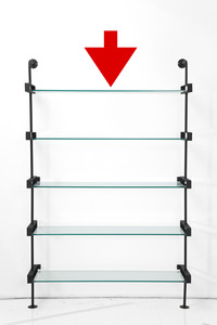Glass shelves Shelf Exposition 200cm (5/Set)