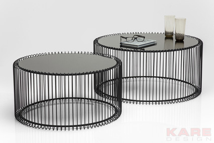 Coffee Table Wire Black ( 2/Set)