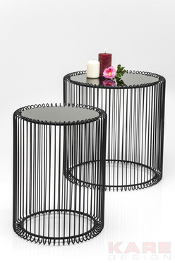 Side Table Wire Black ( 2/Set)