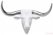 Deco Head Silver Horn Cow