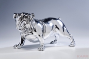 Deco Figurine Bulldogge Silver 22cm