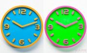 Wall Clock Bi Color 30cm Assorted