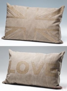 Cushion Love Studs Brown 40x60cm Assorted