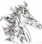 Deco Figurine Horse Head Chrome