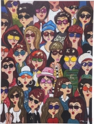 Picture Touched Sunglass Girls 120x90cm
