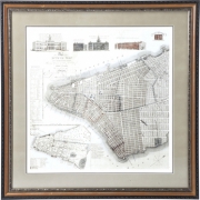 Picture Frame New York Map 110x110cm