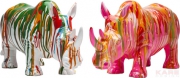 Deco Figurine Rhino Colore Assorted