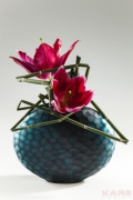 Vase Cutting Turquoise 19cm