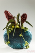 Vase Cutting Turquoise 25cm