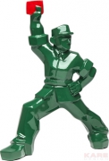 Deco Figurine Green Soldier Walk