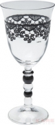 Red Wine Glass Lace black