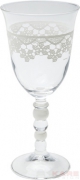 Red Wine Glass Lace white