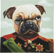 Oil Painting  Little General Pug 100x100cm