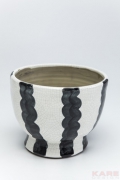 Deco Vase Black Line Bowl 18cm