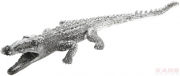 Deco Figurine Krokodil Silver Big