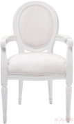 Chair with Armrest Louis White Crocodile