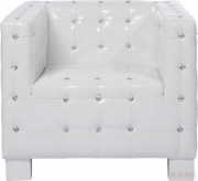 Arm Chair Shining Cube White