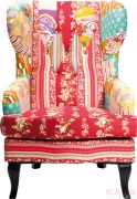 Wing Chair Patchwork Red