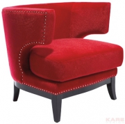 Arm Chair Art Deco Red