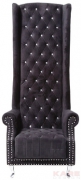 Arm Chair Queen Black Velvet