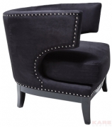 Arm Chair Art Deco Black