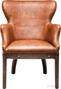 Padded Chair with Armrest Whiskey
