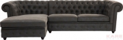 Corner Sofa Oxford 3-Seater + Recamiere Graphit L