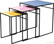 Side Table Loft Square Colore (3/Set)