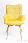 Chair with Armrest Angels Wings Mustard