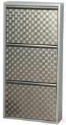 Shoe Rack Caruso 3 Silver brushed